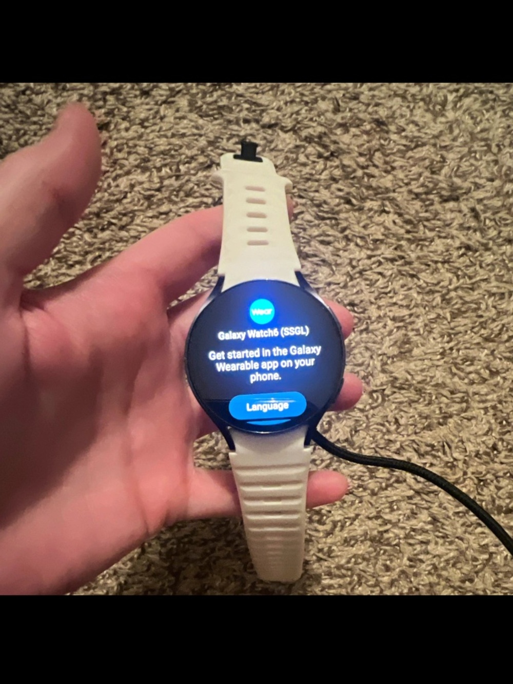 Samsung Galaxy Watch6 40mm Black Metal Case White Silicone Band Bluetooth 16GB